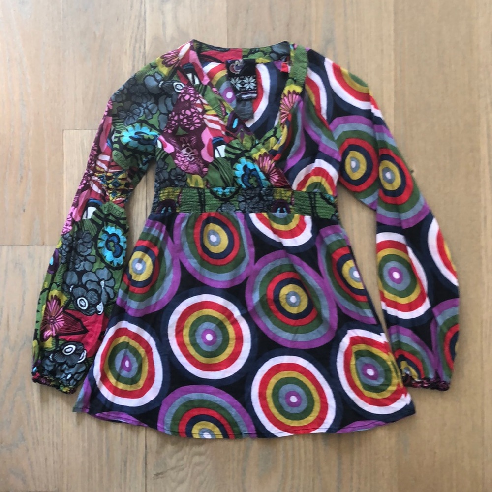 Desigual girls colorful tunic dress size 9-10